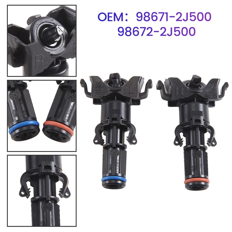 Telescope Untt Assy Headlight Water Spray Nozzle For Kia Mohave Borrego 2016-2019 98671-2J500 98672-2J500 Parts Accessories