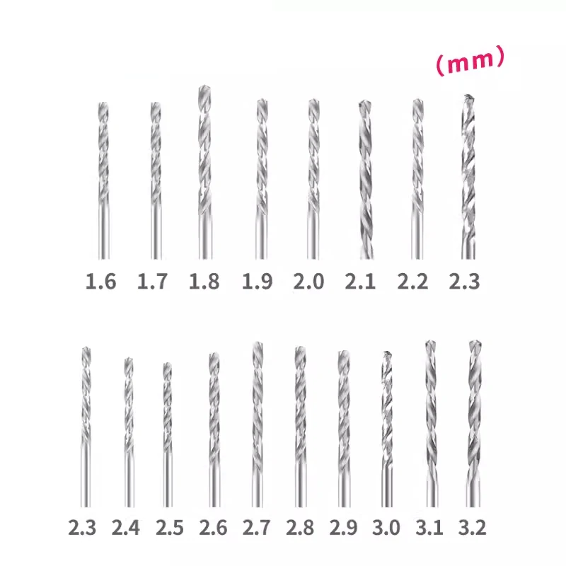 Ustar 90270 Model Special Precision High Speed White Steel Drill Bits Set 1.6~3.2mm Scale Anime SciFi DIY Doll Building Tool