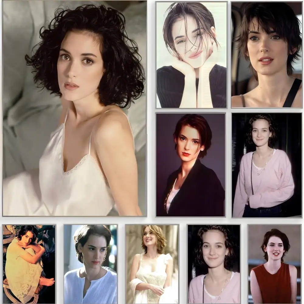 charming actress w-winona ryder Poster Classic Wall Art  Home Decor  Peel and Stick Unframed