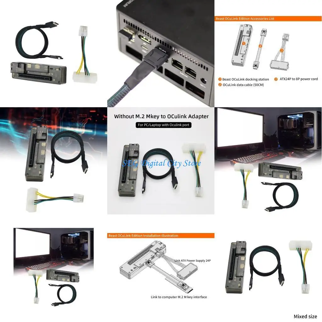 

U75B Laptop External Video Card Dock GDC PCIe for Graphics Card M.2 External Laptop Video Card Dock for Computer