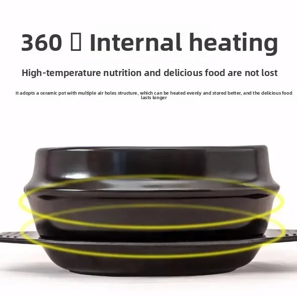 

Korean Ceramic Bowl Korean Dolsot for Bibimbap Soup and Other Food with Tray