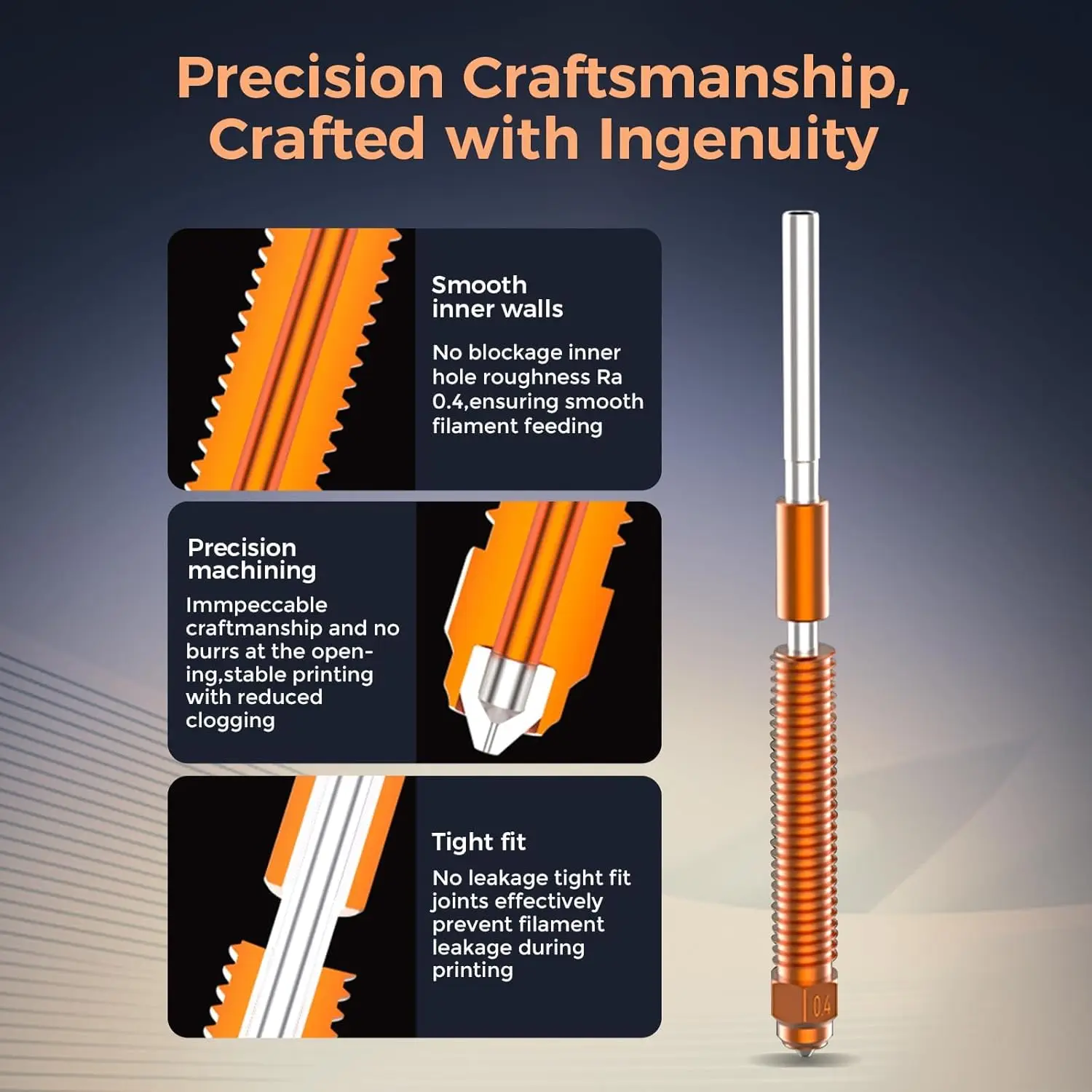 Offizielles Creality K2/K2 Pro/HI Düsen-Kit, Schnellwechsel-3D-Druckerdüse aus Kupferlegierung und gehärtetem Stahl mit Schraubenschlüssel – Detail 4