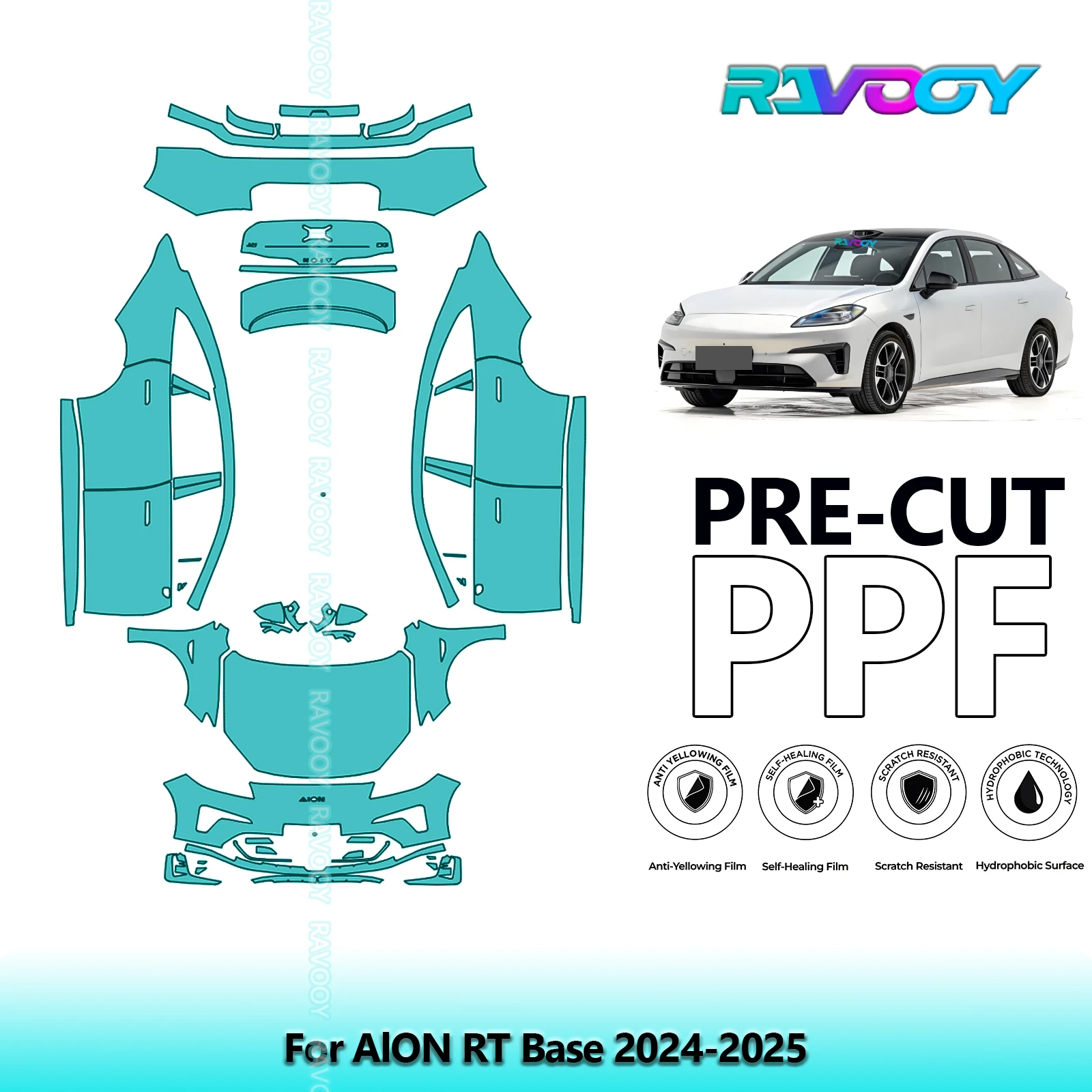 

Full Vehicle Clear Bra Precut PPF Paint Protection Film For AlON RT Base 2024-2025