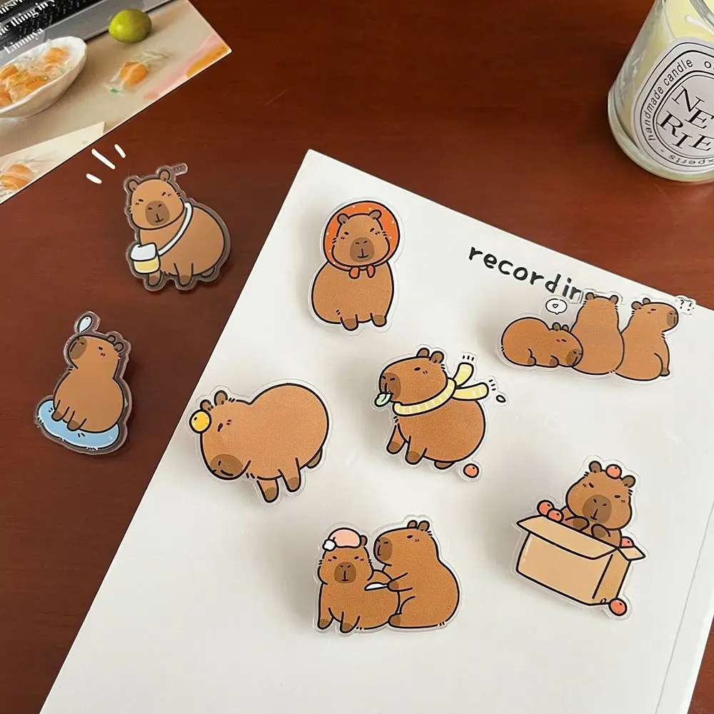 Acrylic Capybara Pin Capybara Brooch Animal Capibara Badge Cute Lapel Creative Funny Fashion Breastpin