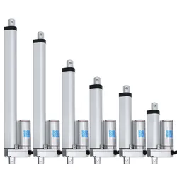 Actuador lineal de carrera, motor actuador lineal de 50/100/150/200/250/100mm, 12V, 24V, 300/500/700/1000/1200/1500N