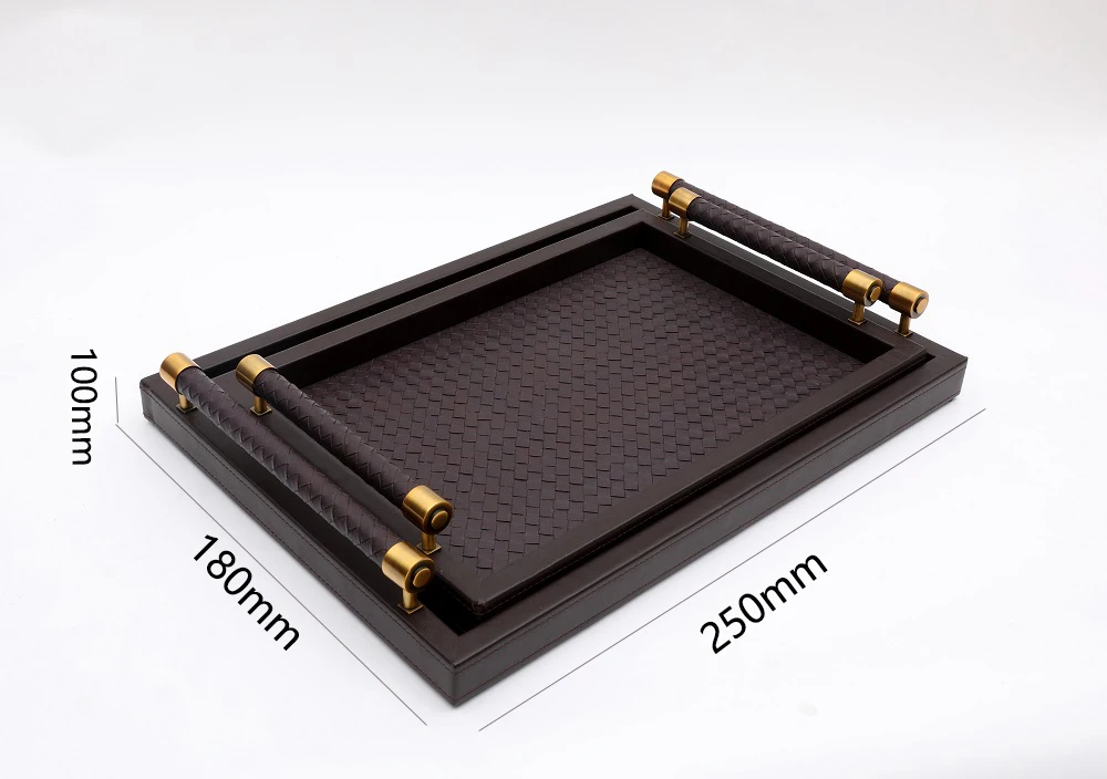 2024 New Wooden Rectangular Tray Hotel Wedding Western Restaurant European Style Home Decorative Walnut Serving Tray