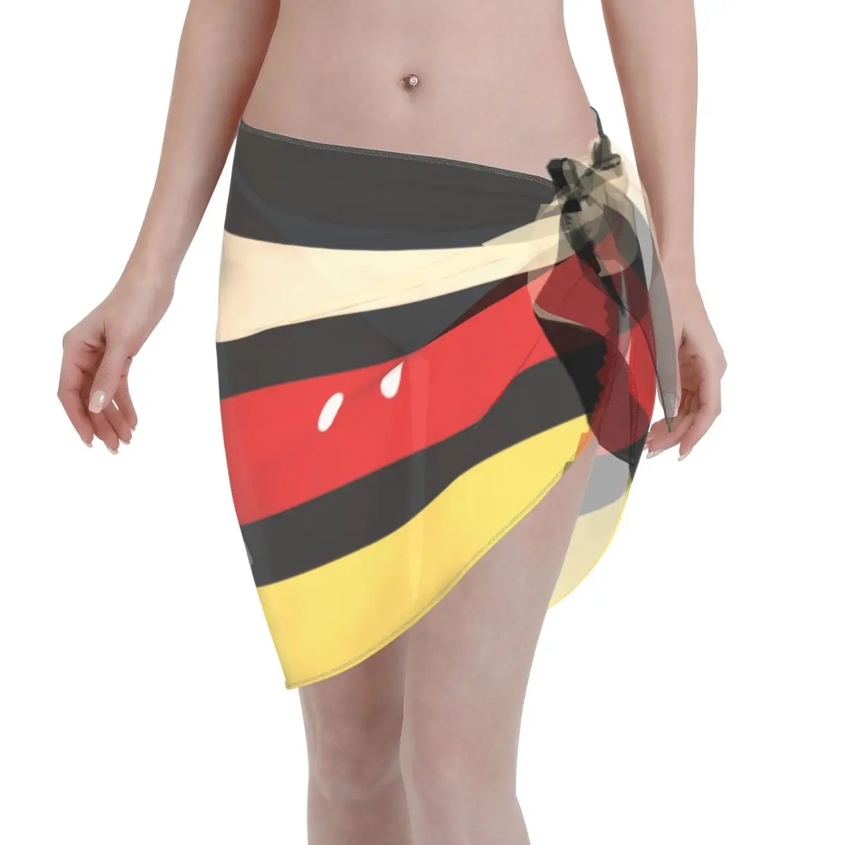 OH BOY mickey Mouse Cartoon Sarong Coverups for Women Bathing Suit Wrap Swimsuit Skirt Beach Bikini Cover up Swimwear Chiffon