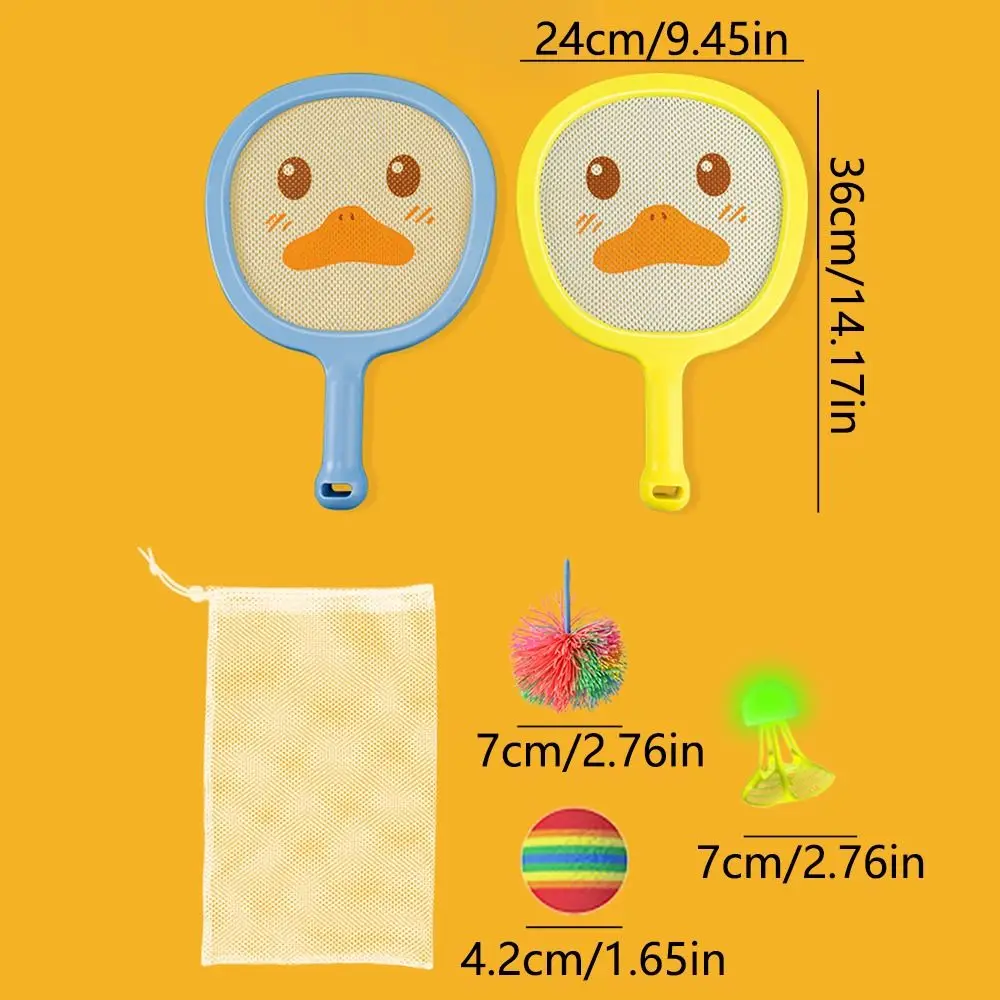 Multiple Gameplay Methods Kids Tennis Racket Anti-slip Handle with 3pcs Balls Children's Sports Toys Lightweight Elastic