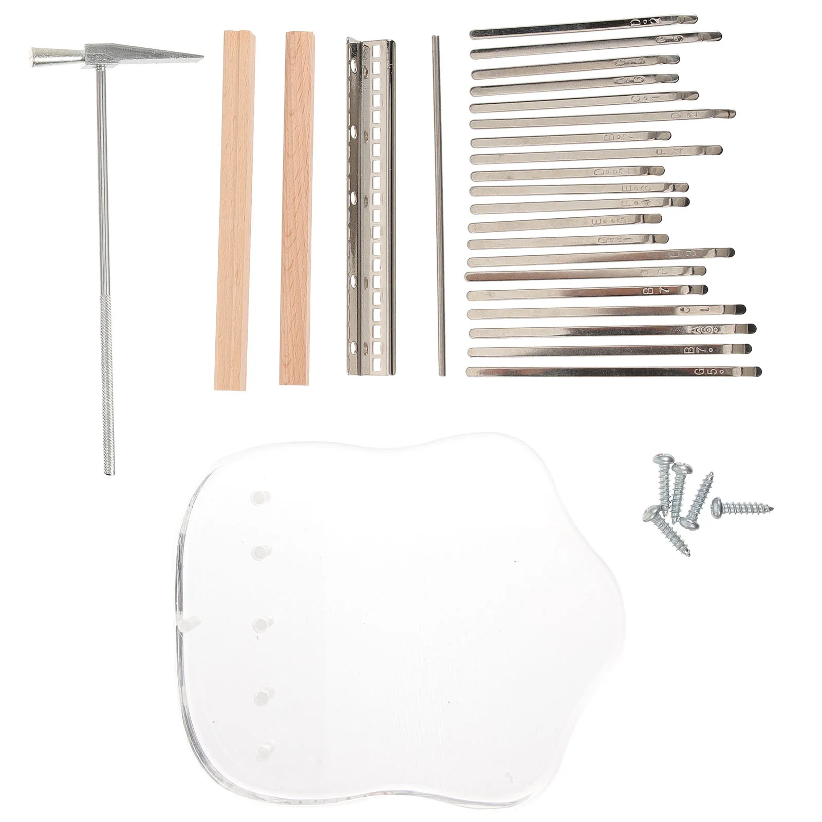 

Набор из 17 клавиш для калимбы: комплект для самостоятельной сборки, ремонта и замены, инструменты для музыкальных инструментов