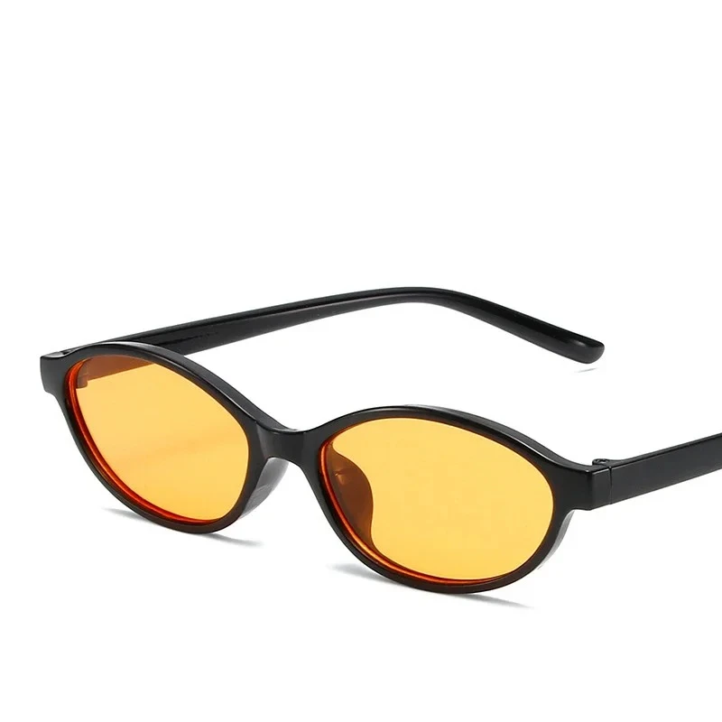 Vintage Small Frame Oval Sunglasses – Black Round Designer Style, Unisex Cool Eyewear for Men & Women, Fashion Circular UV Sun Glasses image 6