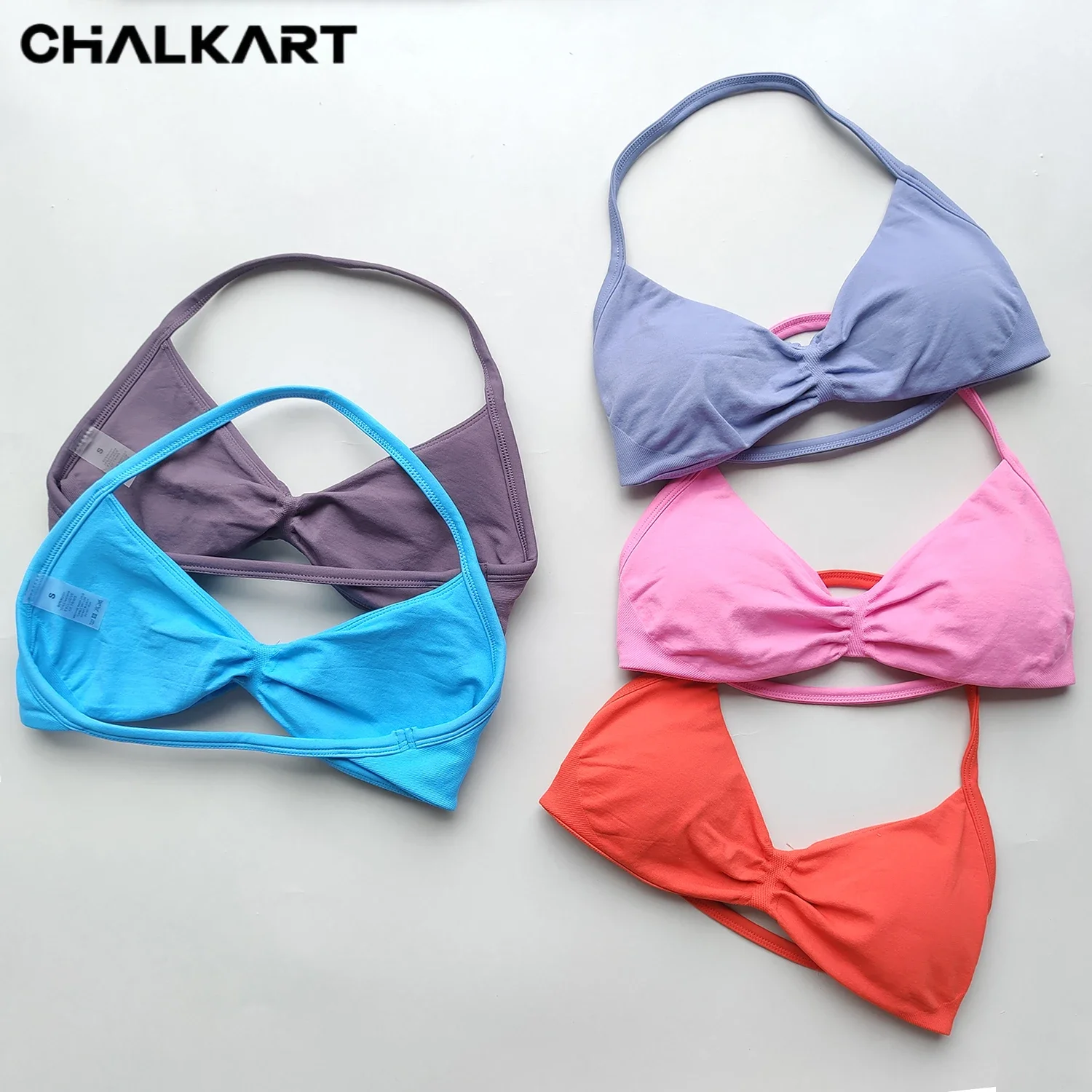 

Sexy Strappy Backless Sports Bra Removable Cups & Wire-Free | Yoga & Gym Halter Top | Supportive Workout Bra for Women