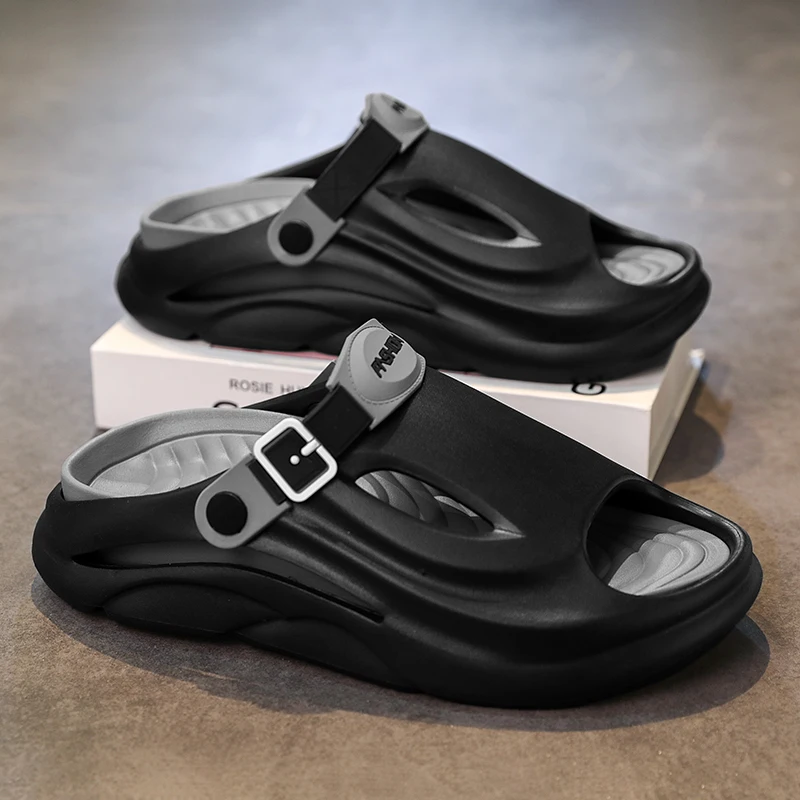 

New Men's Clogs Summer Home Slides Dual-purpose Sandals EVA Soft-sole Shoes Indoor Outdoor Walking Beach Shoes