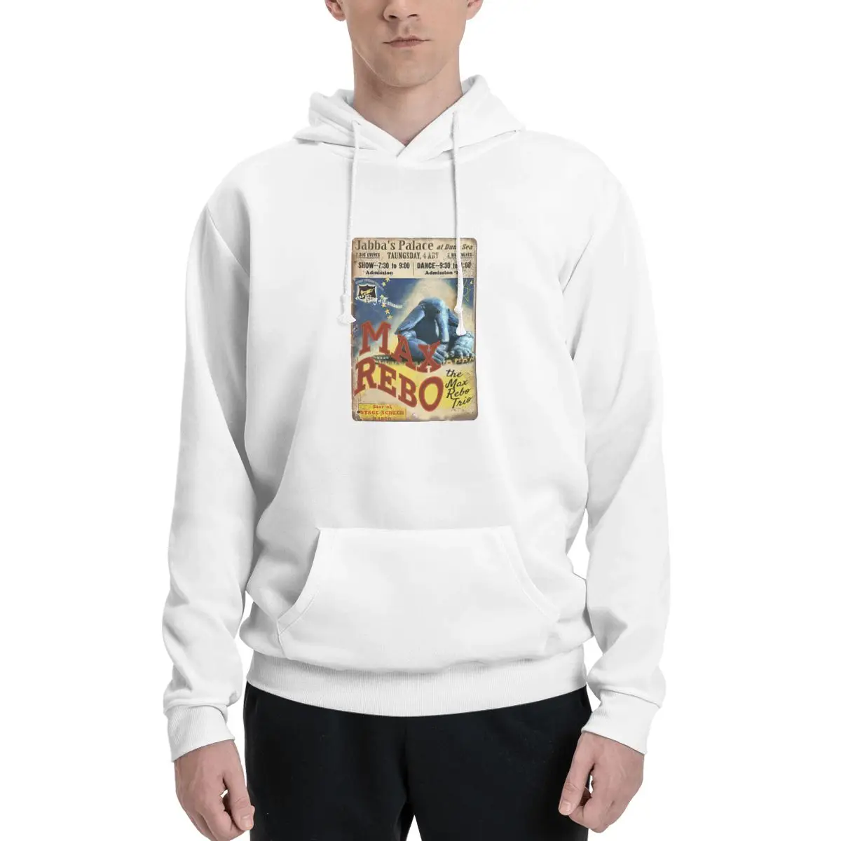 Estilo vintage Fan Art Max Rebo Concierto Póster Clásico Un suéter con capucha para hombre