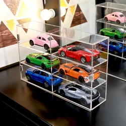 Transparent Acrylic Model Car Storage Cabinet with Door Alloy Model Racing Car Storage Box Hot Wheels Display Case for 1/24/32