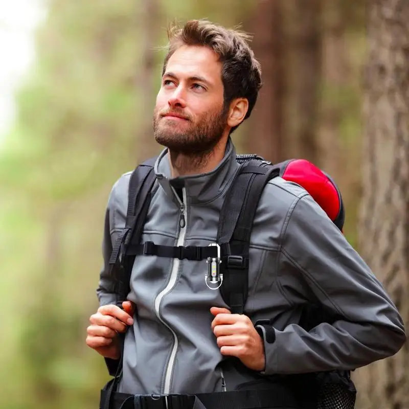 سلسلة مفاتيح LED مصباح يدوي متعدد الوظائف COB ضوء العمل كيرينغ مقاومة للصدمات متعددة الوظائف معدات خارجية لرحلة الطريق #1