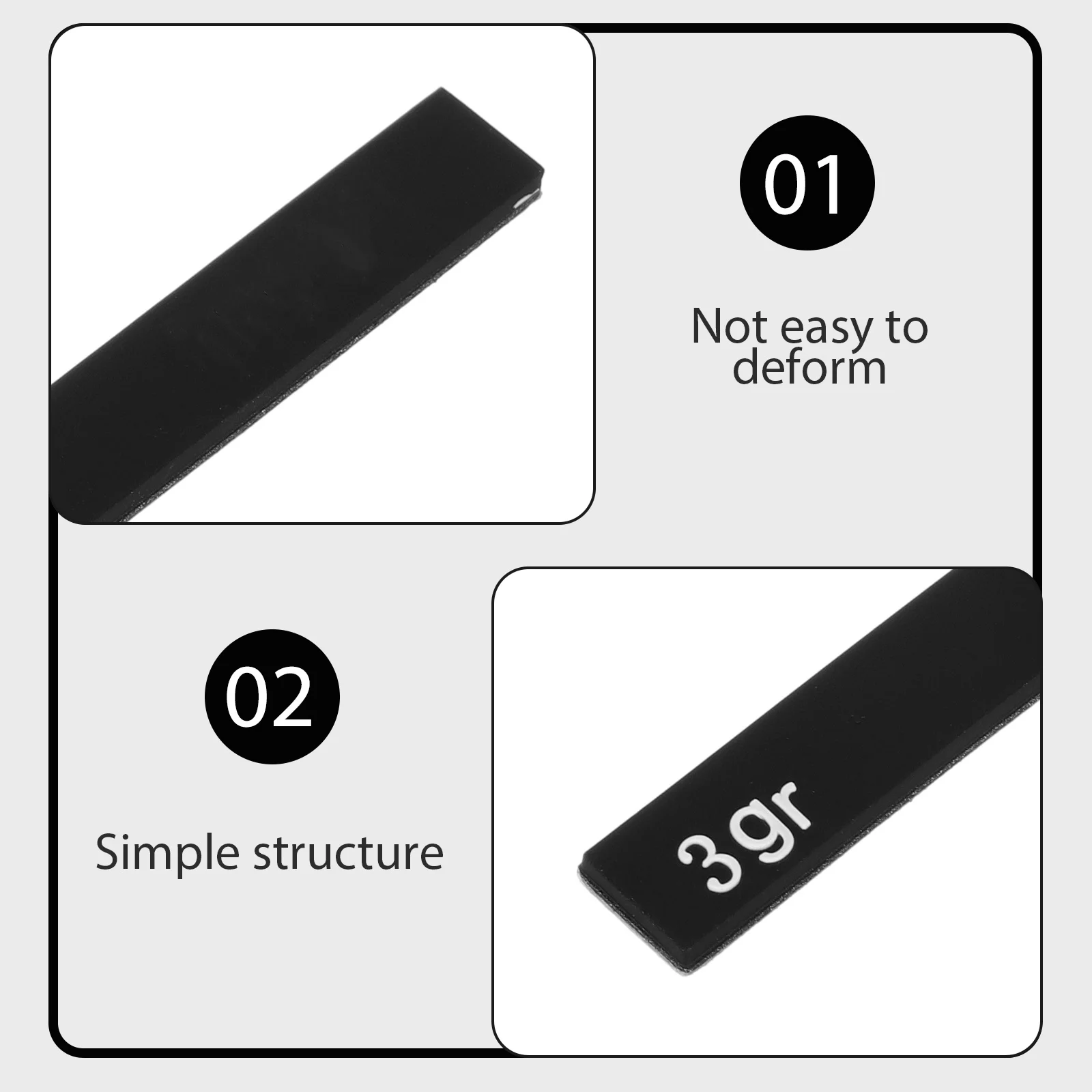 استبدال الشريط المرجح ذاتي اللصق وزن الشريط لمضرب التنس من السيليكون أداة إمداد المضرب الموزونة المحسنة #6