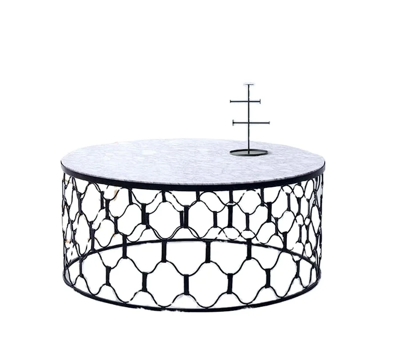 

&c Round Coffee Table Marble Top Center Design Marble Console Table Contracted Wrought Iron Small Living Room
