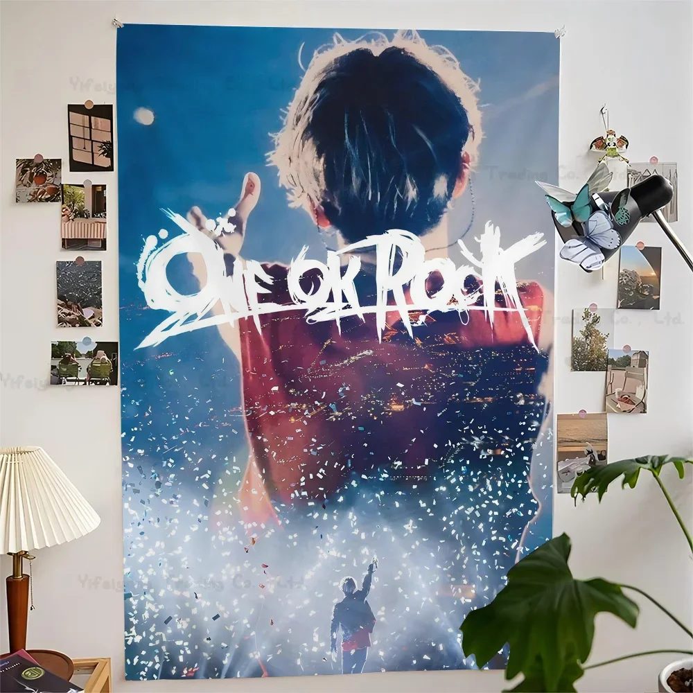 One Ok Rock Hanging Bohemian Tapestry Bohemian Wall Tapestries Mandala Kawaii Room Decor