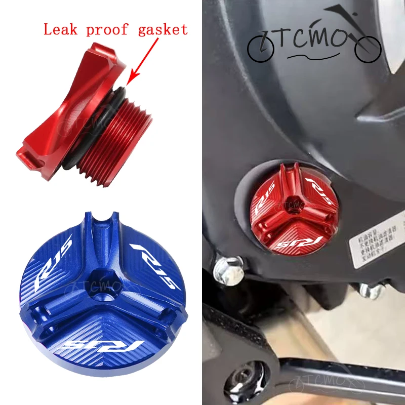 

For Yamaha YZF-R15 YZFR15 YZF R15 V3 V4 Motorcycle CNC Aluminum Engine Oil Filler Cap Oil Plug Cover Accessories