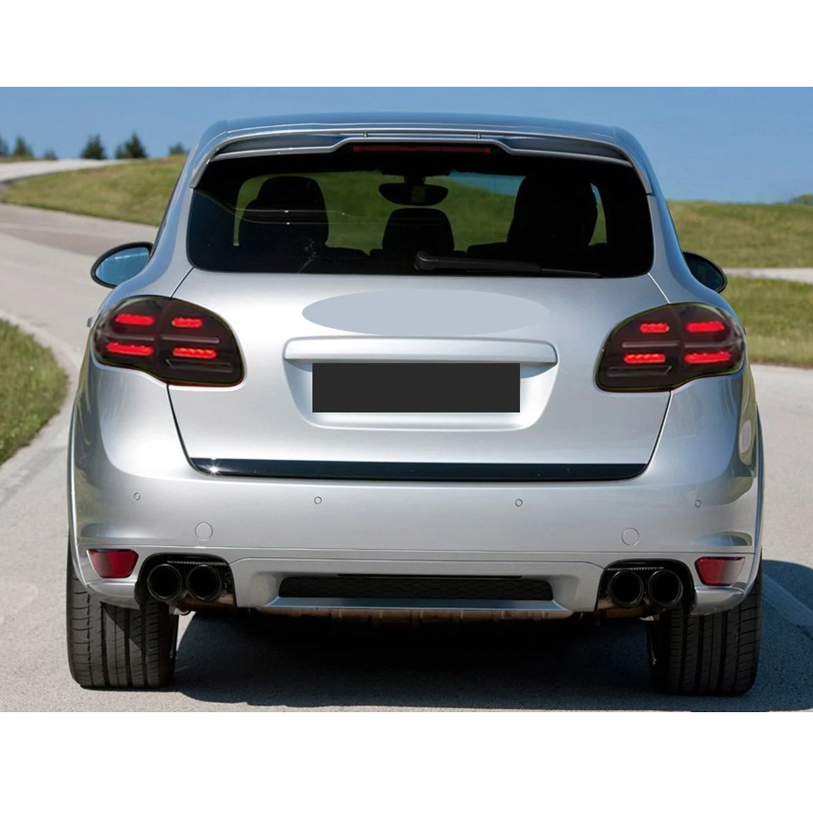 أضواء خلفية LED لبورشه كايين 958 92A 2011-2014 مجموعة المصابيح الخلفية الحمراء لإشارة الانعطاف المتتابعة