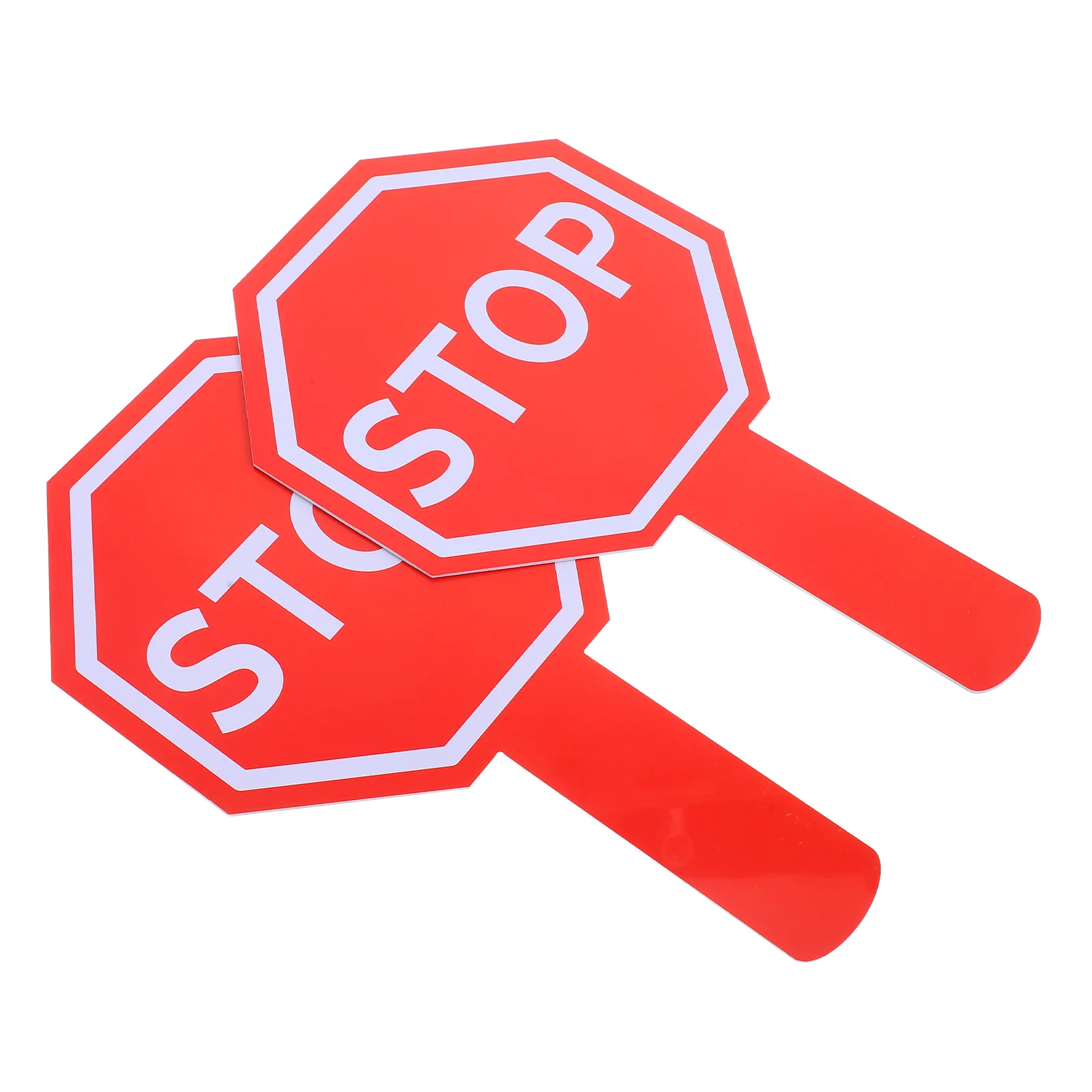 2Pcs Double-Sided Traffic Paddle Signs Red Green Handheld Waterproof Durable Kids Safety Classroom Traffic Management