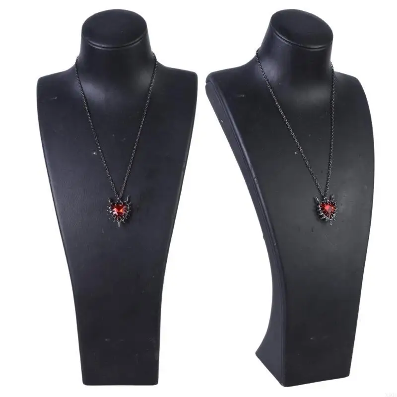 عقد بقلادة على شكل قلب متطور ومزين بالكريستال وقلادة أنيقة على شكل سلسلة ترقوة للنساء #2