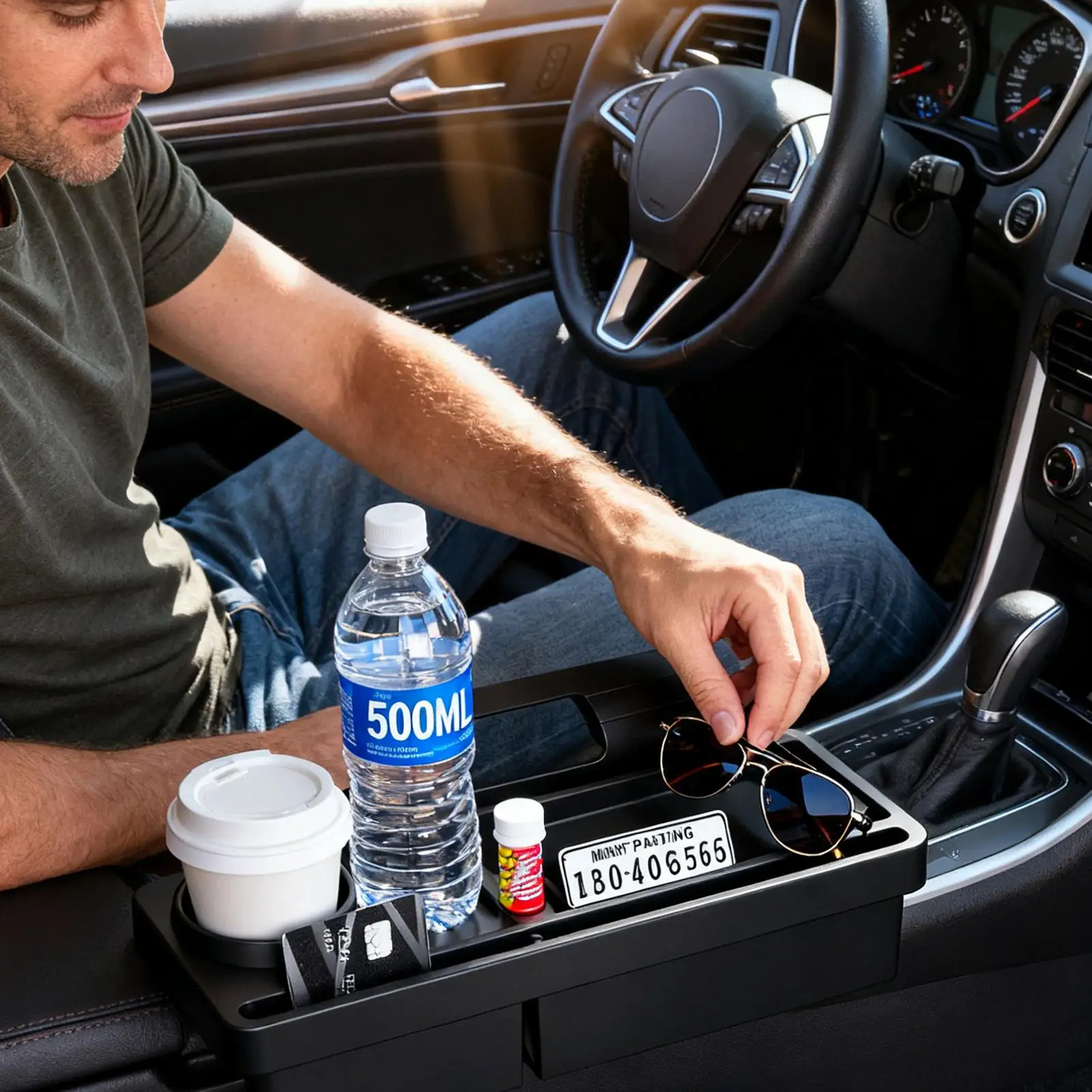 

27X20X8cm Car Window Storage Tray Organizer Universal Automotive Interior Organization Accessories Tray Car Door Cup Holder