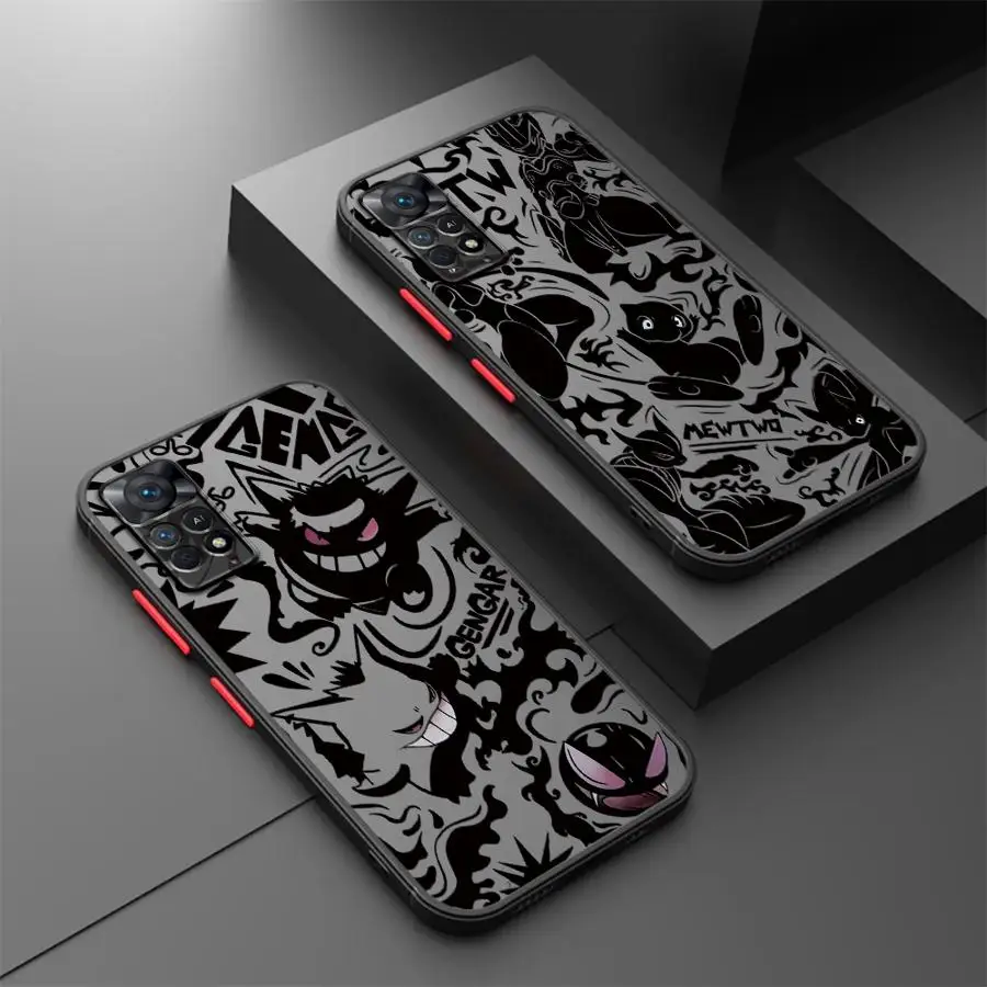 Ghost Gengar Pet Mewtwo Phone Case for Xiaomi Redmi 10A 12 12C 13C 10 10C 9 9A 9C 9T K40 Pro A1+ A2 Plus Shockproof Cover