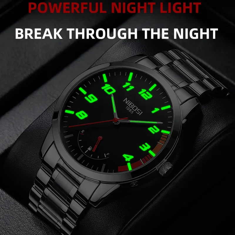 NIBOSI Car Wheel Watch for Men Luxury Brand Male Quartz Business Watches Luminous Military Waterproof Clock Relogio Masculino