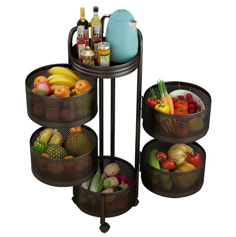 

Оптовая продажа: Многоярусная вращающаяся металлическая полка для хранения кухонных принадлежностей, овощей, фруктов, кофе; также подходит для использования в ванной комнате.