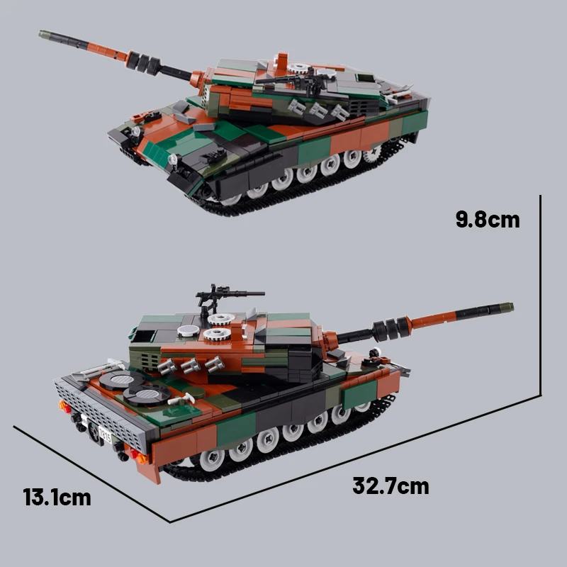 Military Vehicles Soviet T-34 Medium Tank Building Blocks Leopard 2 Main Battle Tank Germsn Soldier Armored Car Mini Models Toys