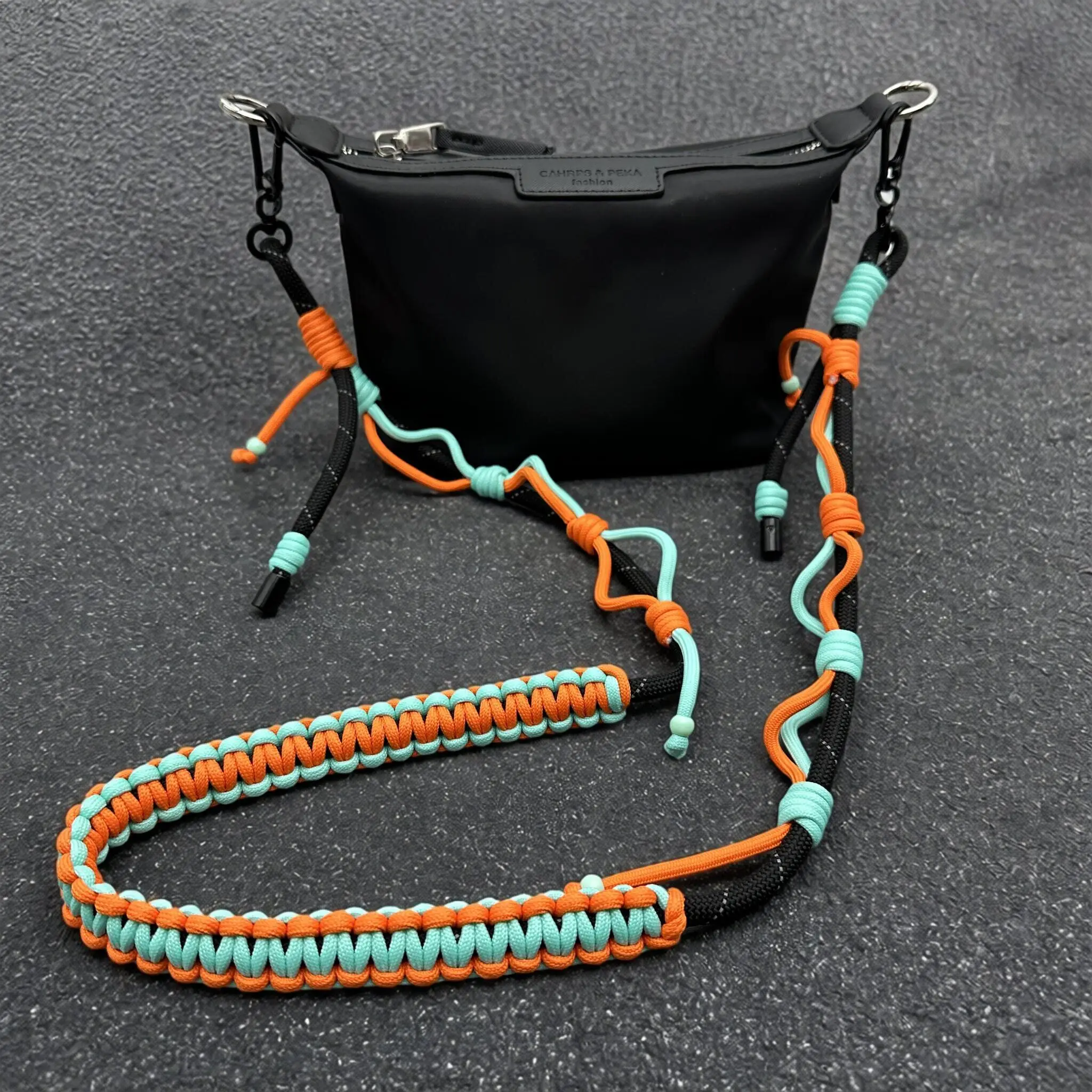 Bag Strap Multifunction Adjustable Hand Woven Paracord Crossbody Strap Outdoor Travel Camping Camera Phone Lanyard Accessories