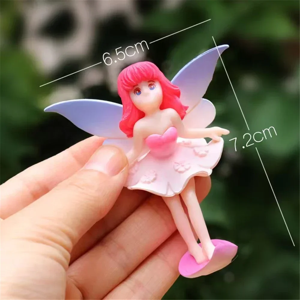 Flower Fairy Elf Figure Ornament Pvc Craft Miniature Figure Tiny for Garden Micro Landscape Potted Decor