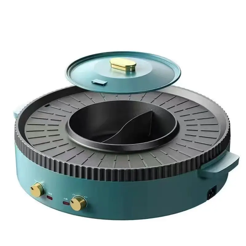 

Barbecue Korean smokeless non-rinsing grilling integrated pot electric grilling hot pot integrated household sticky