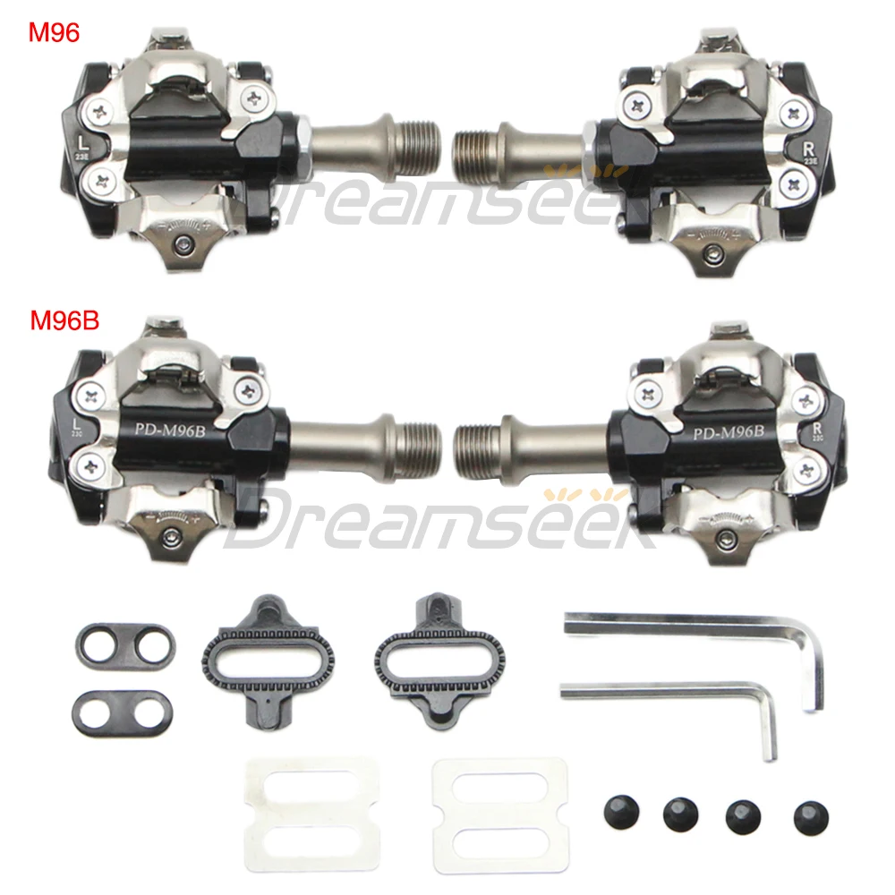 MTB Bike Clipless Pedal Set Compatible SPD With Cleats 9/16