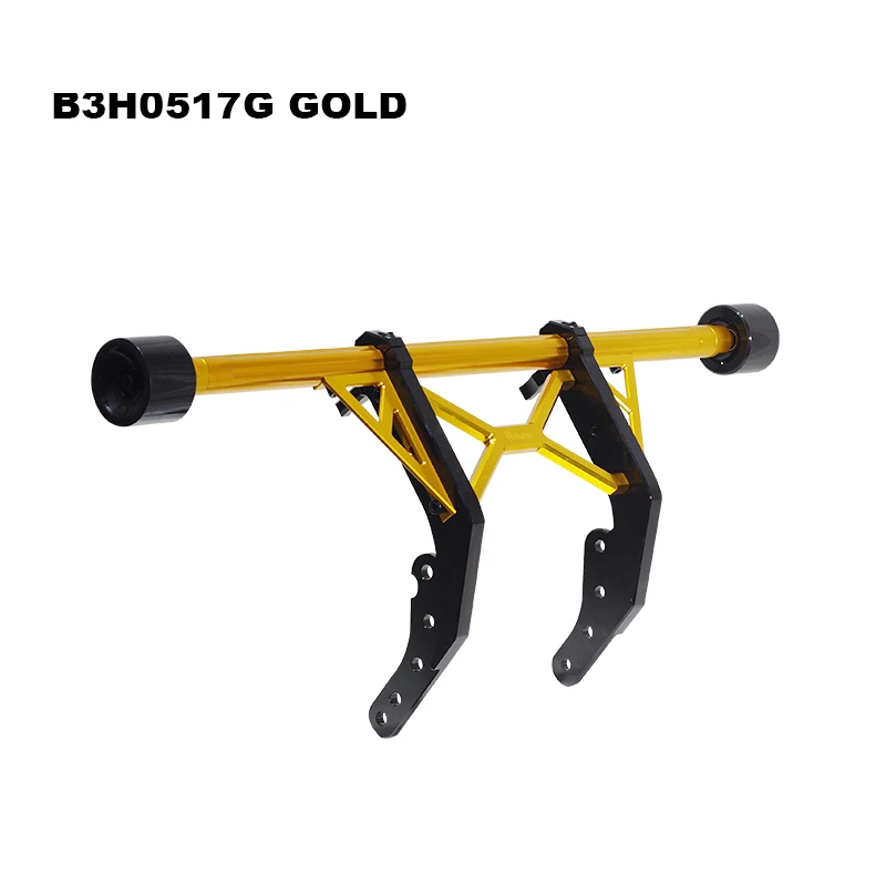 Black3 Gold Red Forged Billet Aluminum Crash Bar Fit Harleymotorcycle 19 Later Low Rider S St Street Bob With Mid-controls Model