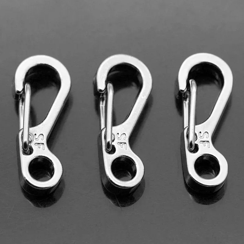 

Stainless Steel Carabiner Key Chain Buckle Traveling Lightweight Set Spring Clip Hook Camping Outdoor Climbing