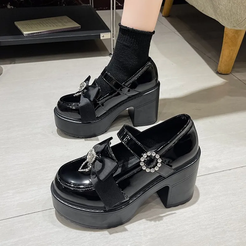 New Thick Bottom Mary Jane Small Leather Shoes Women 2026 Autumn Design Punk Lolita Shoes Women Fashion Versatile Loafers Casual
