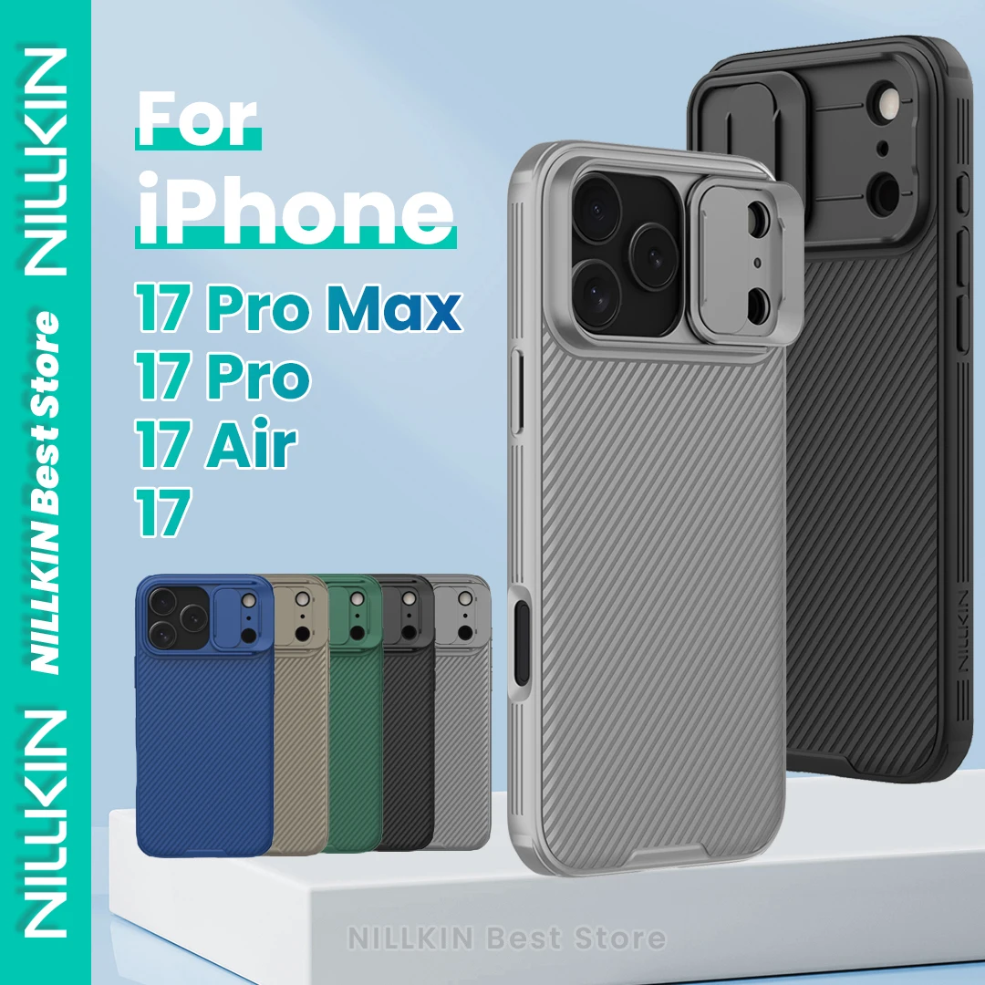 

Nillkin For Iphone 17 Pro Max 17 Air 17 Pro Phone Case With Slide Camera Cover Pc+Tpu Airbags Shockproof Protection Hard Cover