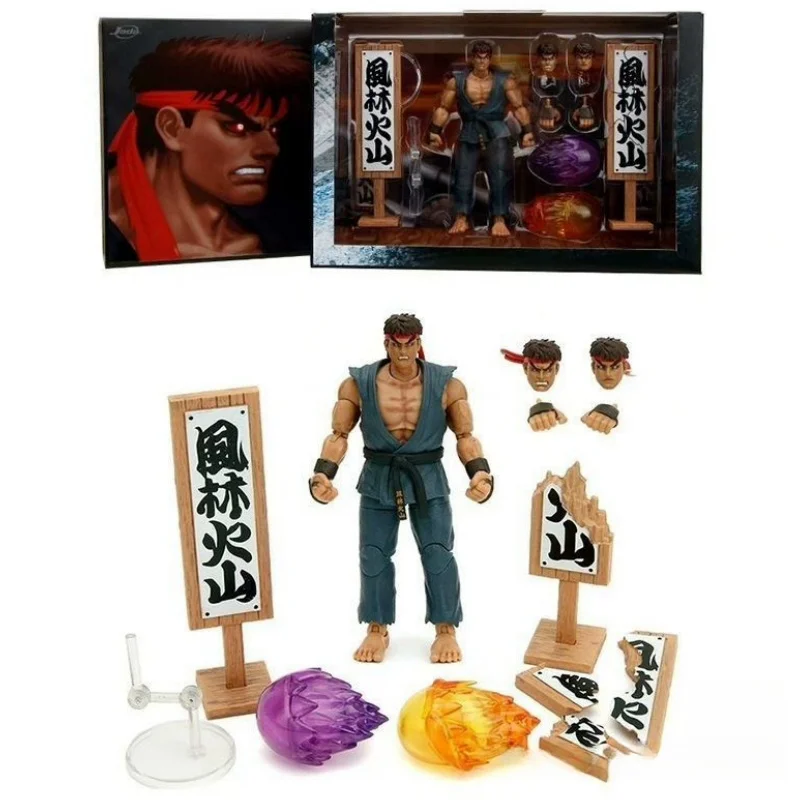 Hot Jada Street Fighter Figures Model Toys Hoshi Ryu Action Figure Evil Ryu Figurine Pvc Movable Gk Statue Collection Room Gifts