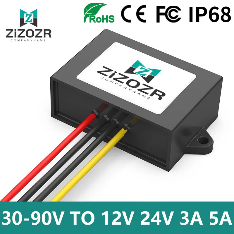 

DC- DC Inverter 30-90V 36V 48V 60V 72V To 12V 24V 3A 5A 10A Power Converter Voltage Buck Stabilizer Waterproof Volt Reducer