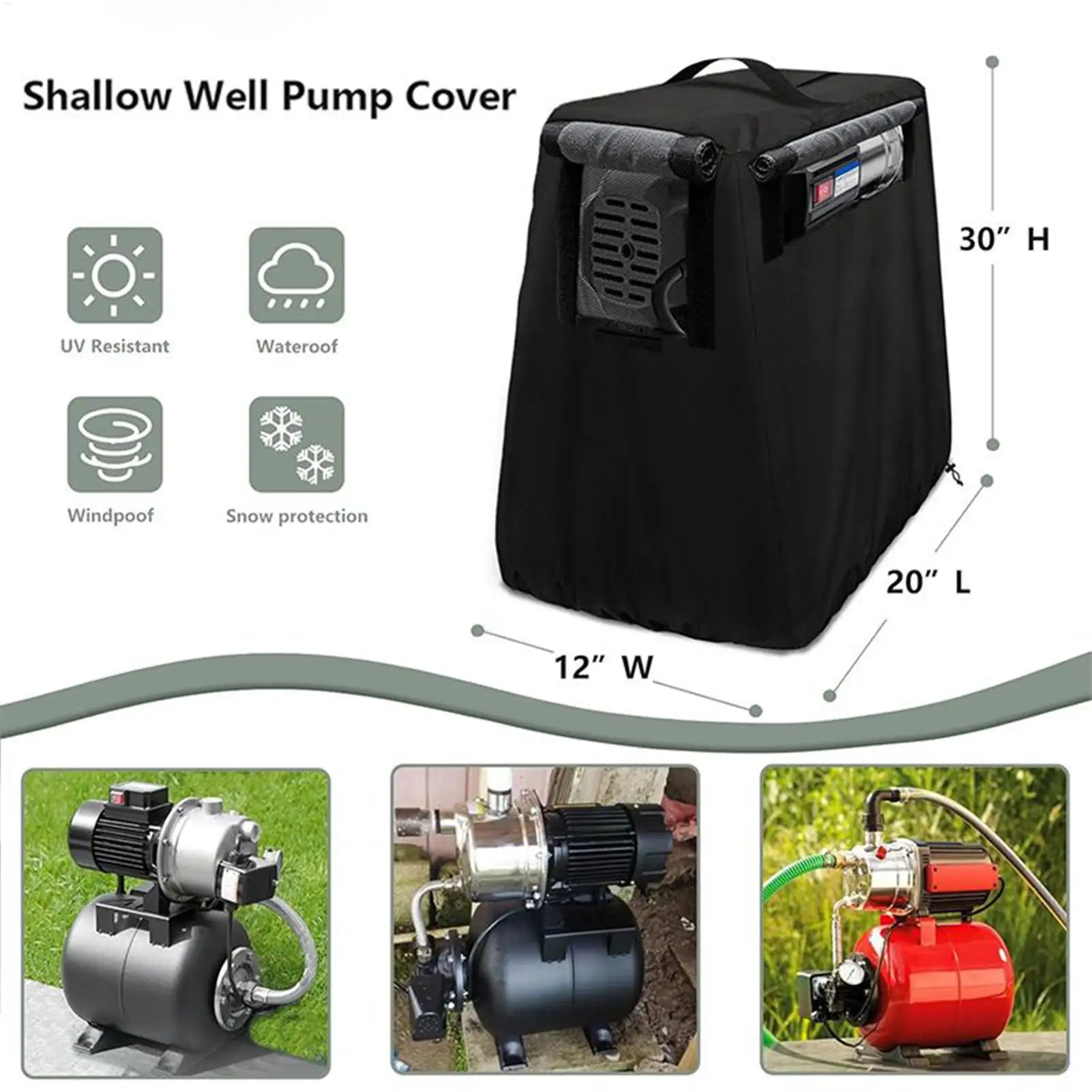 غطاء المضخة أكسفورد النسيج حامي حسنا مضخة أغطية حماية لخارج حديقة ساحة الفناء الخلفي مزرعة مسار درب فناء الحديقة