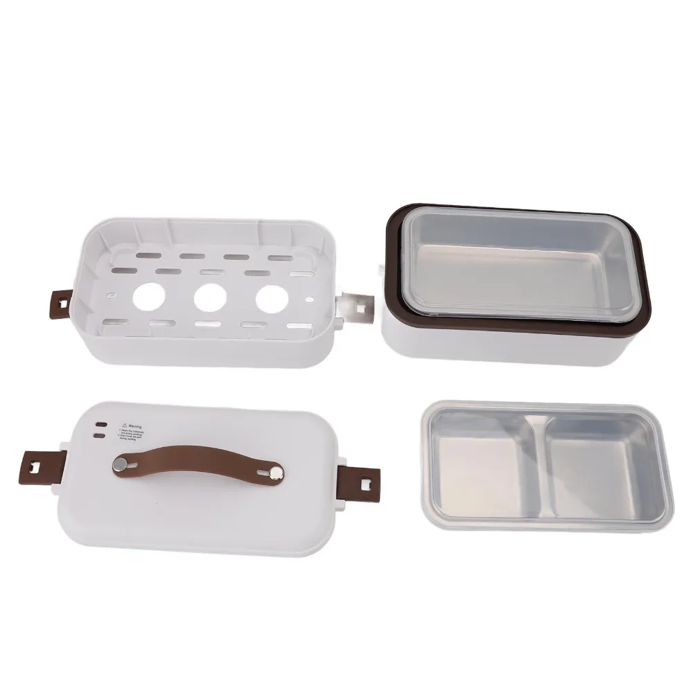 Practical 300W Electric Lunch Box 800ml Double Layer Portable Food Warmer Food Heater For Camping
