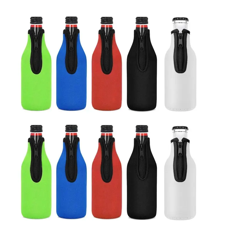 Beer Bottle Cooler With Zipper Thick Wine Bottle Covers Whisky Protective Sleeve Reusable Wrap Gift Package Wine Bags for Party