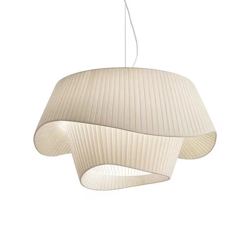 Franse geplooide hanglamp Deens design witte bloemlamp Woonkamer Eetkamer Slaapkamer Studeerkamer Hotel Keukeneilandverlichting - afbeelding 2