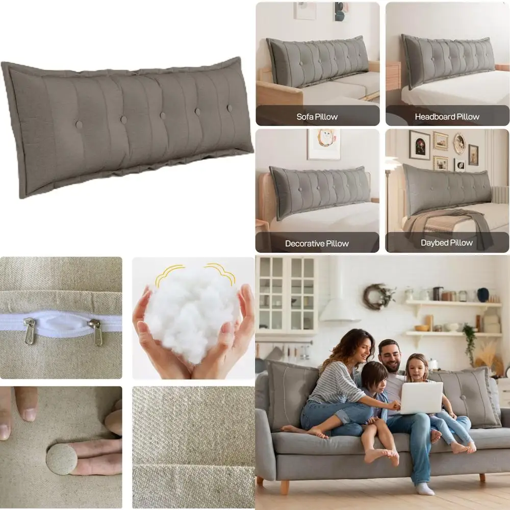 

Прямоугольная подушка изголовья, размер Queen для кровати, подушка для подушки, подушка для спины, подушка для сидения, кушетка, подушка для поддержки спины