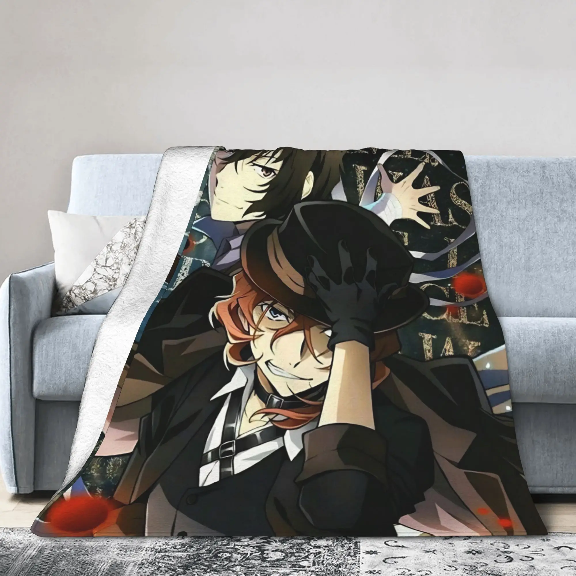 Dazai Bungo Stray Dogs   Blankets Quality Warm  Throw Blanket Winter Girls Boys Bedroom Funny Bedspread