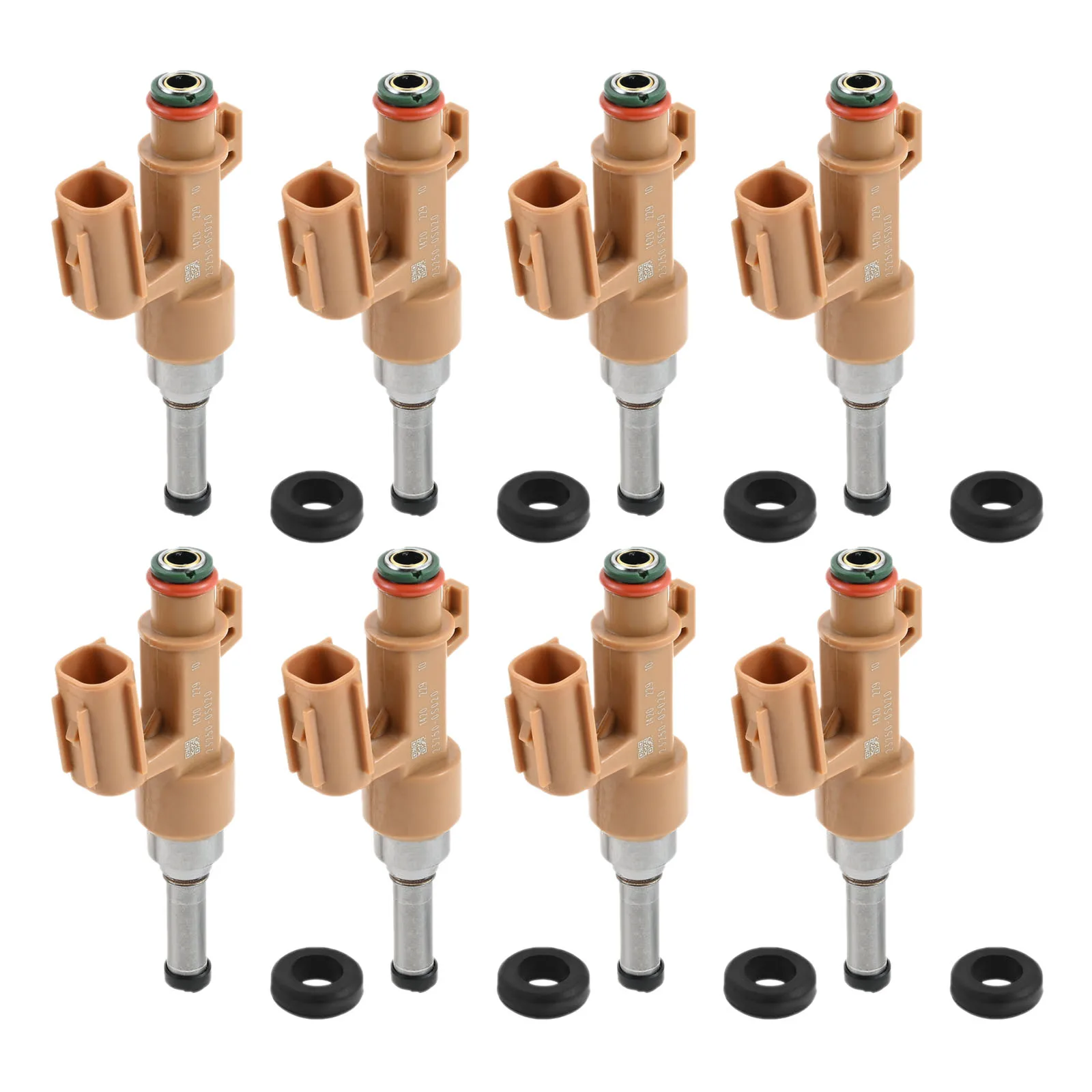 8Pcs/set 23250-0S020 Car Fuel Injector Kit Fit for Toyota Tundra 4.6L 5.7L V8 2010-2019 Sequoia Land Cruiser Lexus GX460 LX570