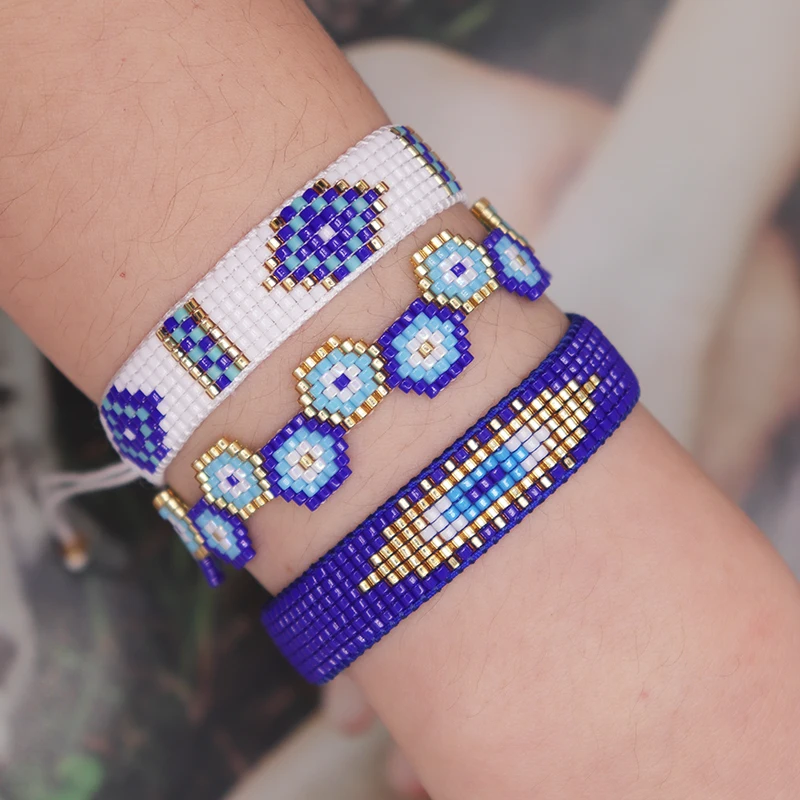 

ZHONGVI Miyuki Bracelet for Women Geometric Square Bracelets For Girls Bohemian Beads Pulseras Inspired Friendship Jewelry