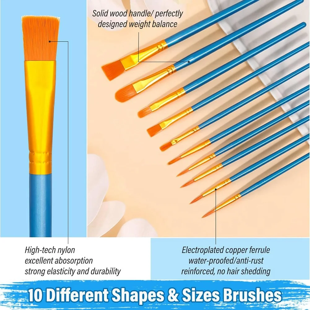 قماش مطور مع مجموعة الحامل، لوحات قماش مع الحامل الخشبي، فرش الطلاء قماش لوحة اللوحة عدة للحرف الفنية #1